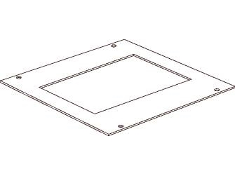 SCHNEIDER ELECTRIC Monteringsplatta UFB-MP, med hål 220x310 mm för UFB-700för montering på monteringslåda UFB-IGStål, galvaniserad