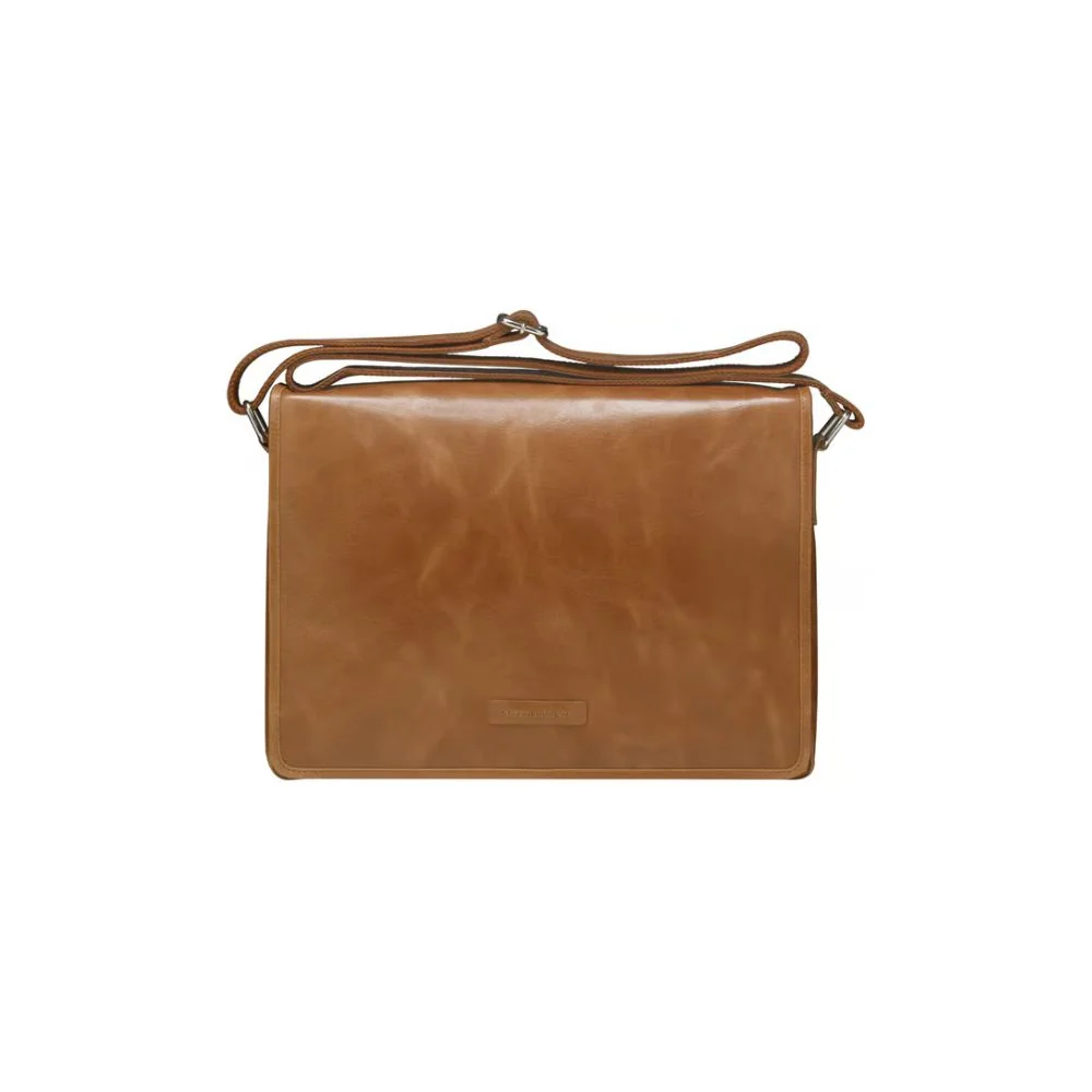 DBRAMANTE1928 Marselisborg 14" läderväska för MacBook Pro/bärbar dator, ljusbrun