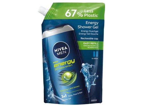 Nivea Men Energy Shower Gel Refill 500 Ml, bild 2