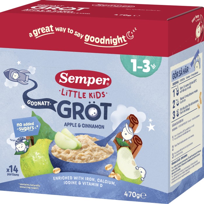 Semper Godnatt Gröt Apple & Cinnamon 1-3 år