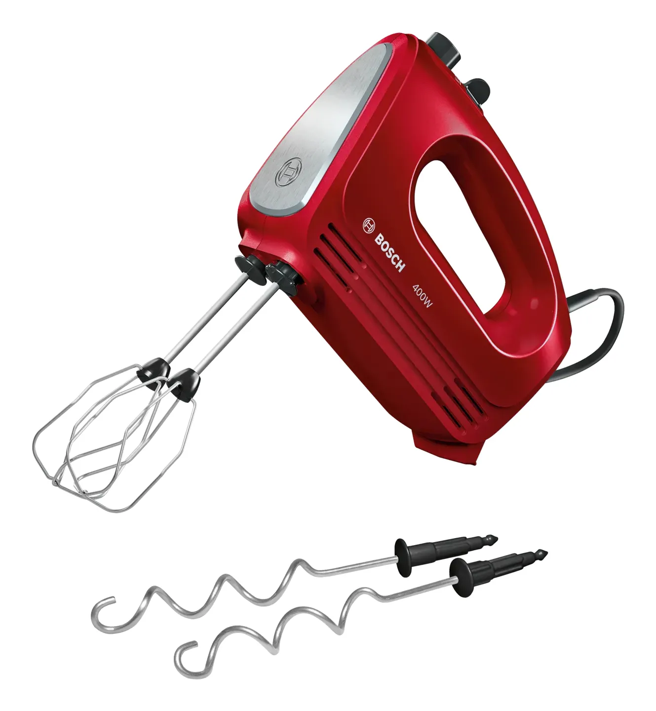 Bosch CleverMixx, Handmixer, Röd, Rostfritt stål, Knådning, Mixning, Vispning, 1,4 m, Plast, Rostfritt stål