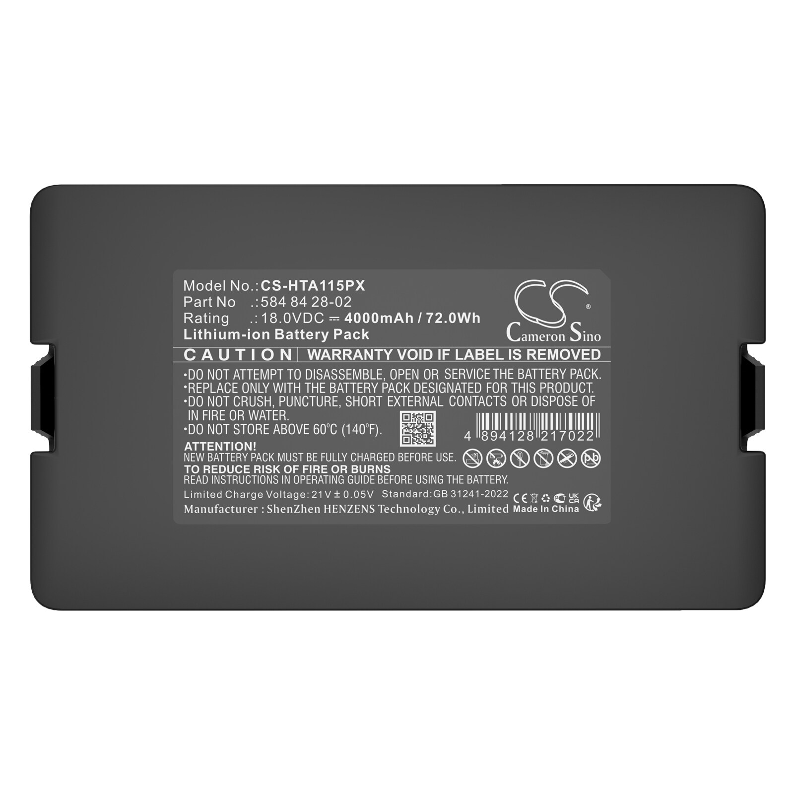 Cameron batteri typ 584 84 28-02 / 584 85 28-03 för Husqvarna Gardena Flymo / CS-hta115px, bild 5