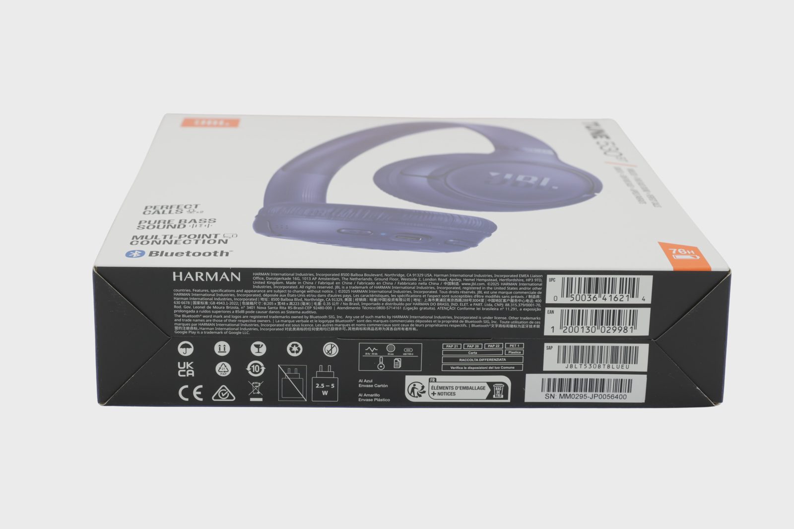 JBL Tune 530BT trådlösa on-ear hörlurar, blå, bild 3