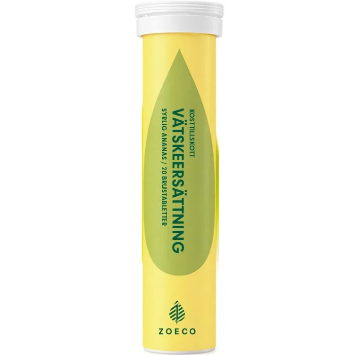 Zoeco Vätskeersättning Syrlig Ananas 20 brustabletter