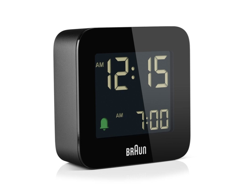 Braun BC08, Digital väckarklocka, Torg, Svart, 12/24h, LCD, Batteri