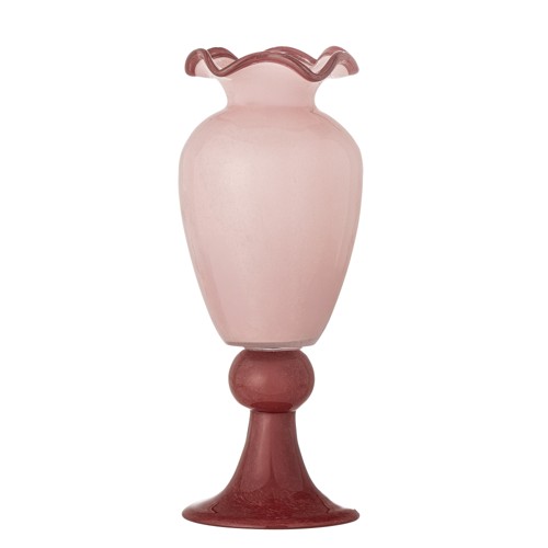 Bloomingville - Frills Vase - Rose - Glass