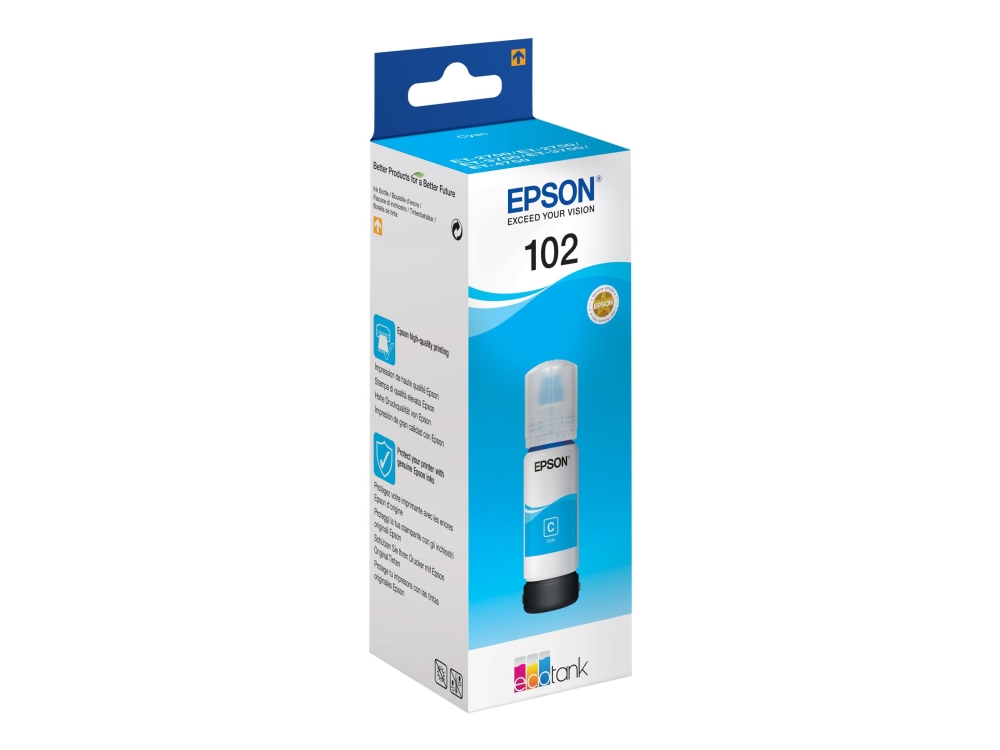Epson 102 EcoTank bläckflaska, cyan, bild 2