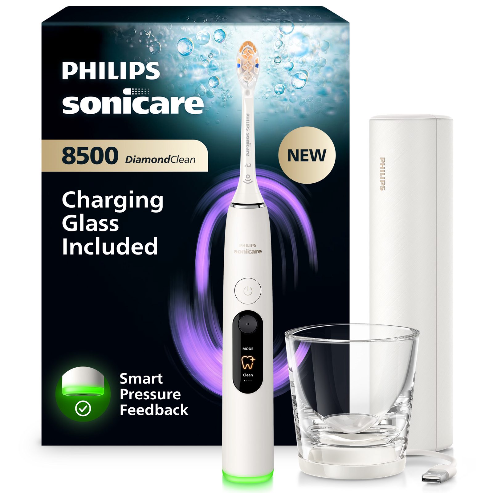 Philips Sonicare DiamondClean 8500 eltandborste, vit, bild 3