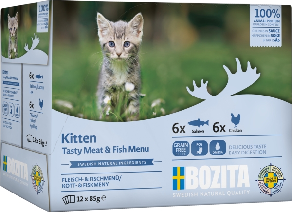 Bozita Kitten Meat&fish In Sauce Karma mokra dla kota 12x85g (465947)