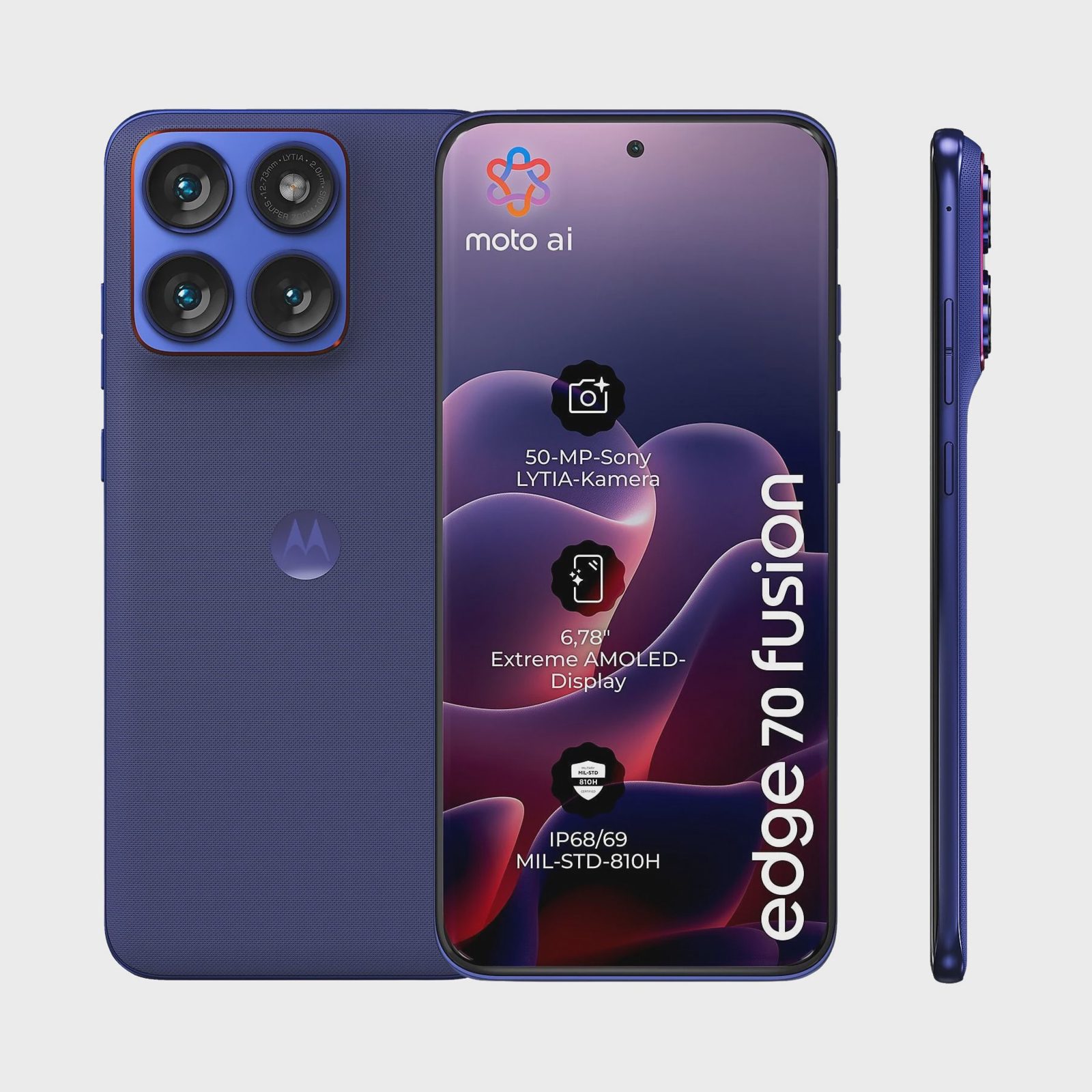Motorola Edge 70 Fusion mobiltelefon 256 GB 5G XT2605-1, Orient Blue