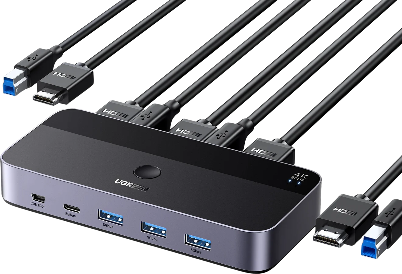 UGREEN HDMI KVM Switch 2 In 1 4K@60Hz