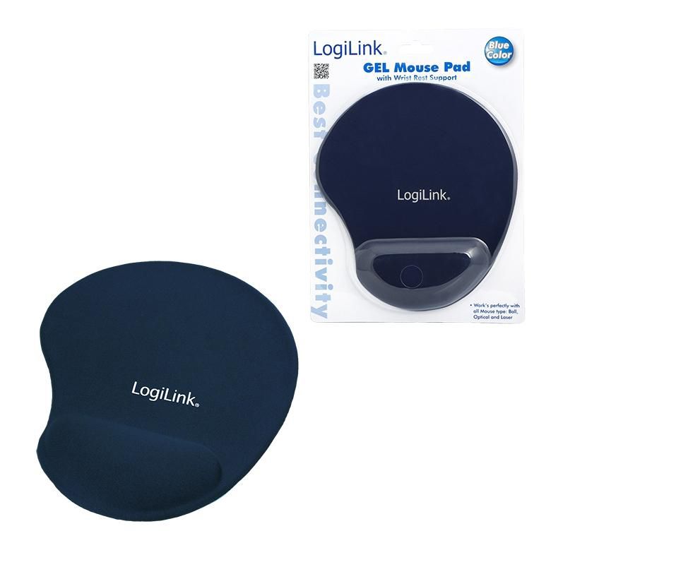 LogiLink GEL Mouse Pad, med handledstöd i silikon - Blå, bild 3