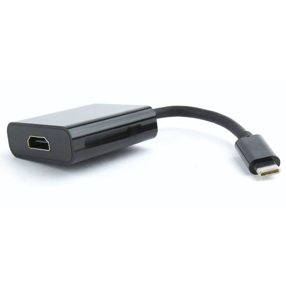 Cablexpert A-CM-HDMIF-01 - Videokort - USB-C hane till HDMI hona - 15 cm - dubbelt skärmad - svart - stöd för 4K
