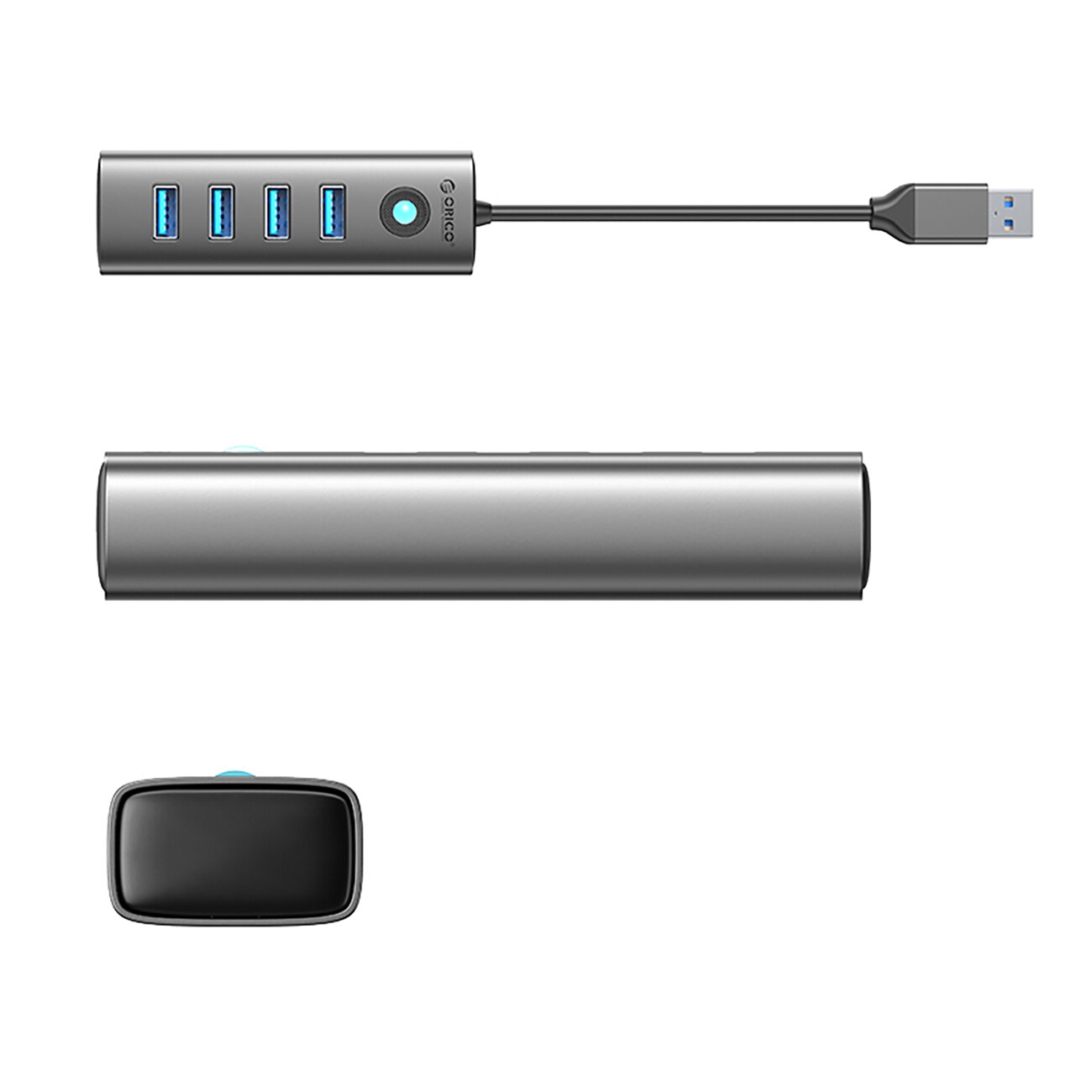 Orico USB-A Hub 4x USB-A 3.0 - Grå, bild 2