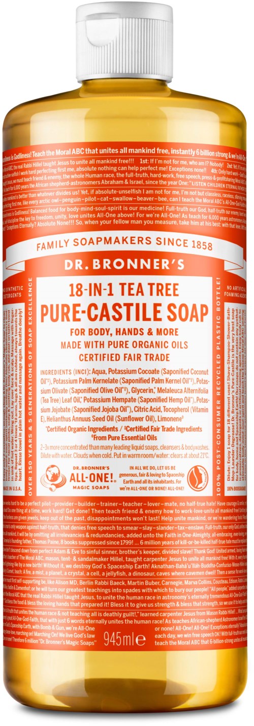 Dr. Bronner's Pure Castile Liquid Soap Tea Tree 945 ml, bild 3