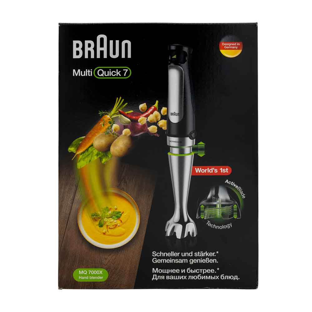Braun MultiQuick 7 MQ 7000X stavmixer 1000 W 0,6 l svart/rostfritt stål