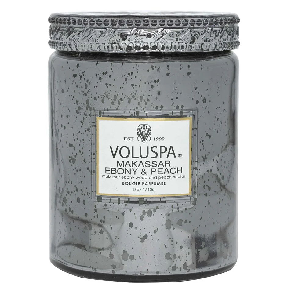 Voluspa Large Jar Candle Makassar Ebony & Peach 100h 510 g