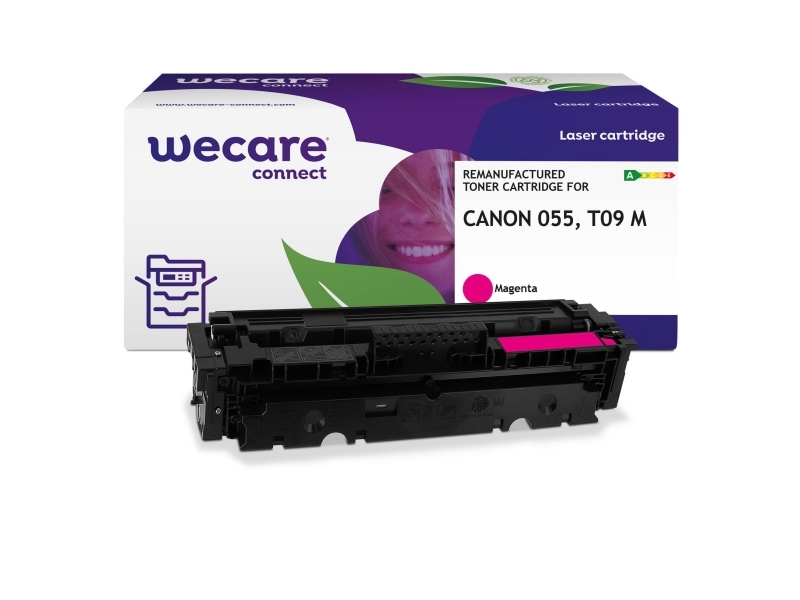 Lasertonerkassett, Wecare Canon 055, 2 100 sidor, magenta