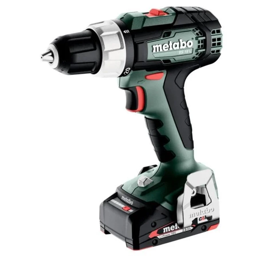 Metabo BS 18 L 614051500 Sladdlös borrmaskin 18 V 2 Ah Litium borstlös, inkl. extra batteri, Väska, Inkl. laddare