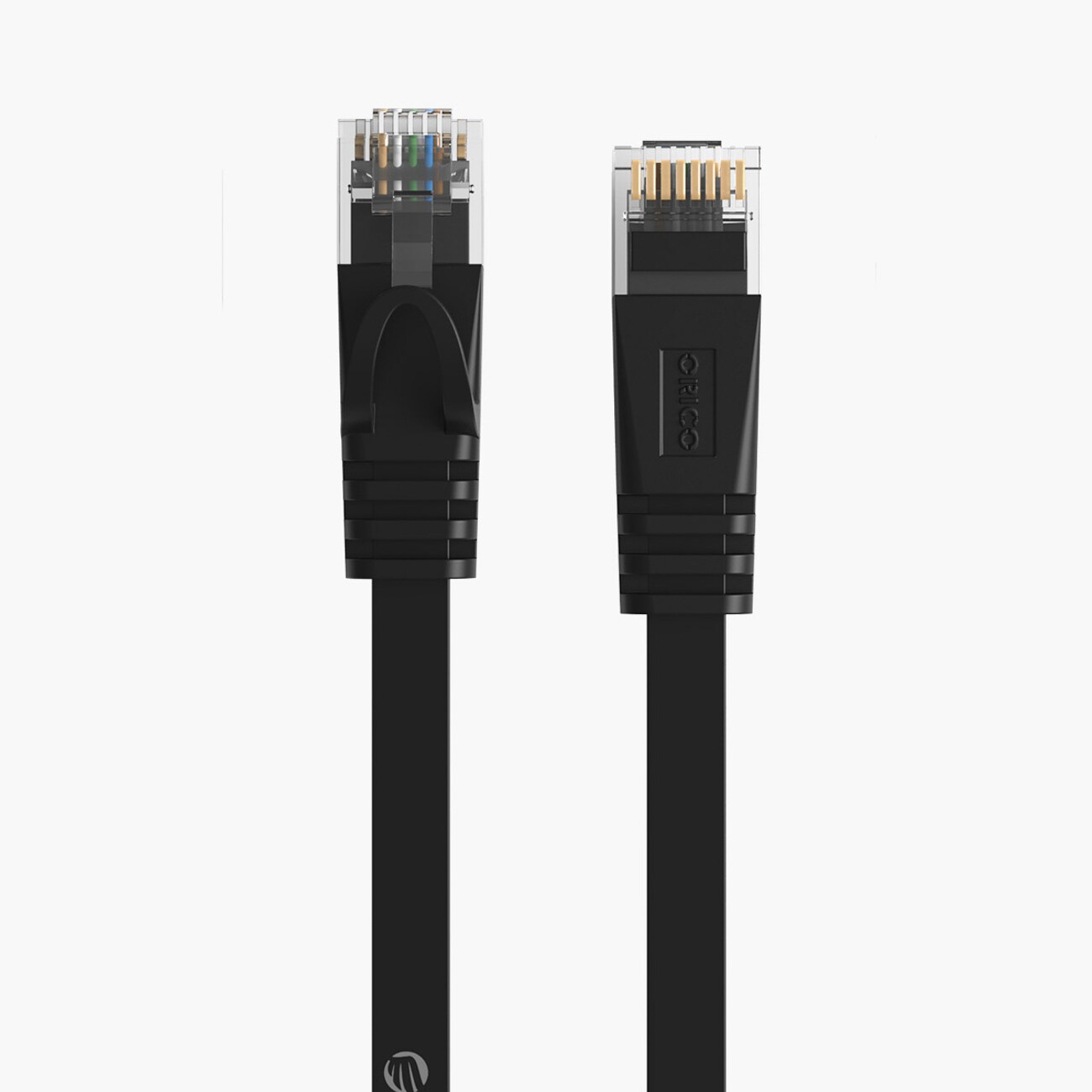 Orico PUG-C7B CAT7 10 Gbps RJ45 Ethernet-nätverkskabel för internet och LAN, platt, 8 m – svart, bild 2