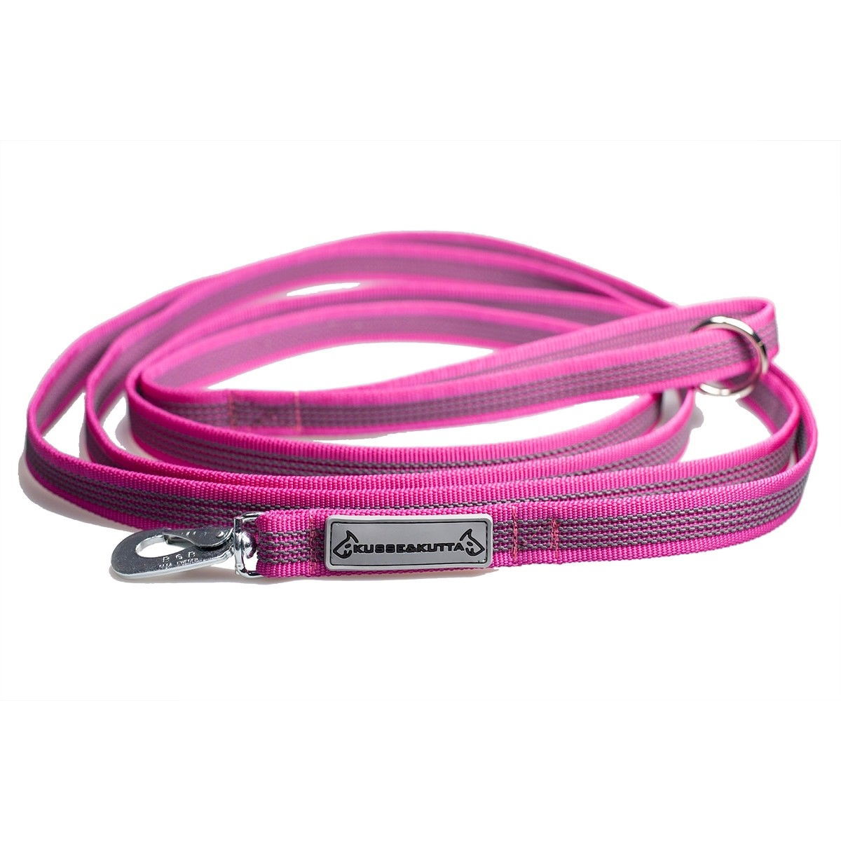 Kusse & Kutta Grip Hundkoppel med BGB-hake 300 cm Rosa