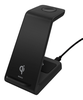 Deltaco 3-i-1 Trådlös Laddare, 15W, USB-C, Qi - Svart