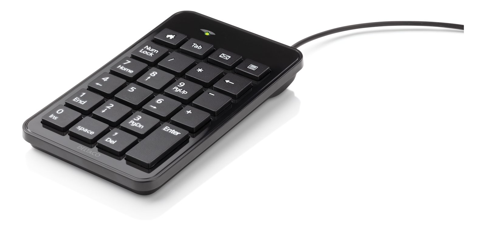 Numeriskt tangentbord DELTACO, 23 tangenter, 4 mediatangenter, USB, bild 2
