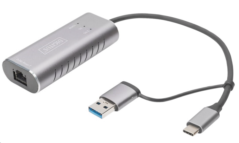 Digitus USB-C / USB-A till 2.5Gbe LAN Ethernet Adapter, bild 2