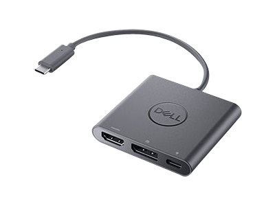 Dell DBQAUANBC070 USB-C till HDMI/DP-adapter 4K 18 cm, strömgenomföring