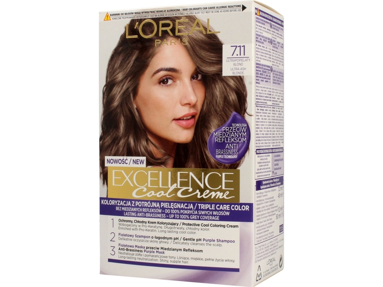 L'Oreal Excellence Cool Creme Hair Color 7.11 Ultra Ash Blonde