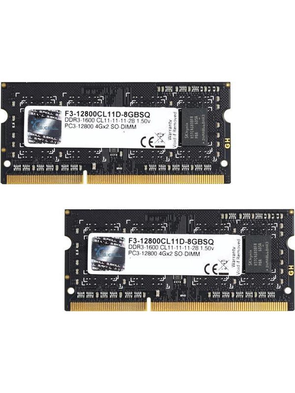 G.Skill SQ Series - DDR3 - 8 GB : 2 x 4 GB - SO