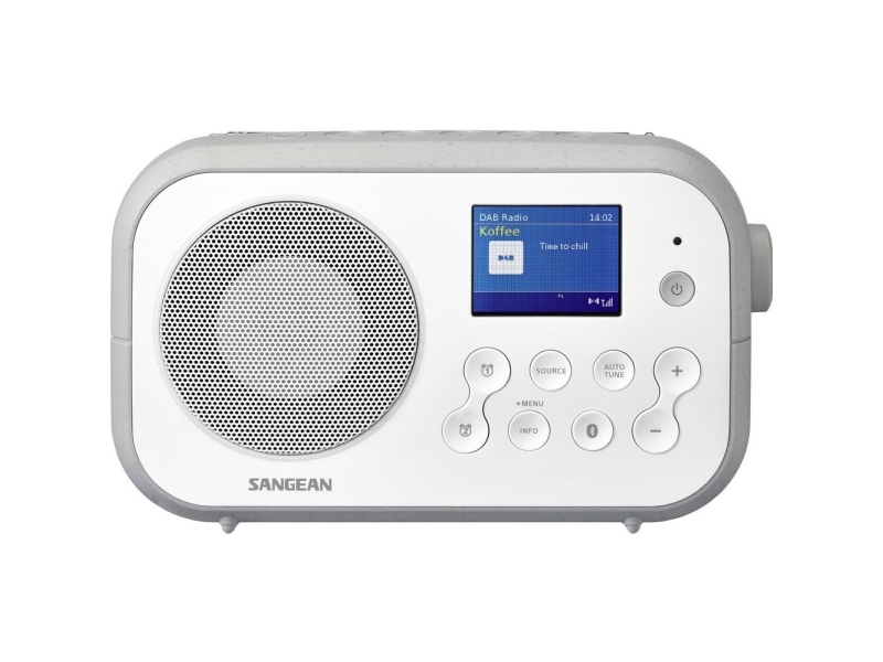 Deltaco DPR-42BT vit/grå DAB+ /FM-RDS portabel Bluetooth-mottagare