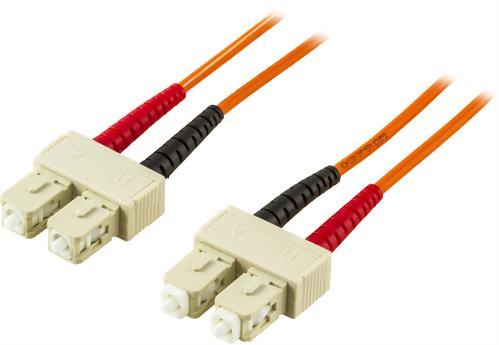 Deltaco Fiberkablage SC - SC, duplex, multimode 1m
