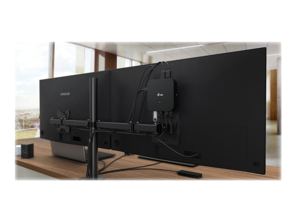 i-Tec - Dockningsstation - USB-C 3.1 / Thunderbolt 3 - HDMI, DP++ - 1GbE - 100 Watt