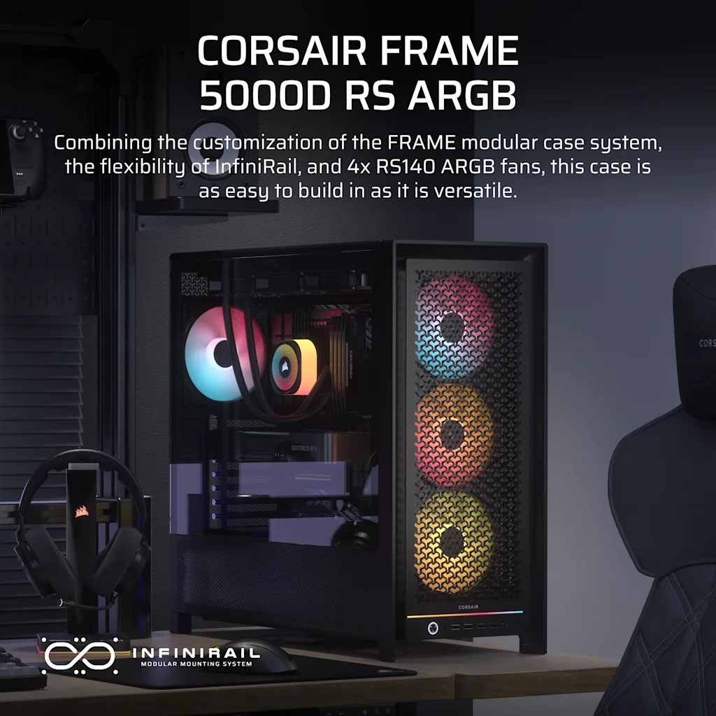 Corsair FRAME 5000D RS ARGB PC-chassi (svart), bild 3
