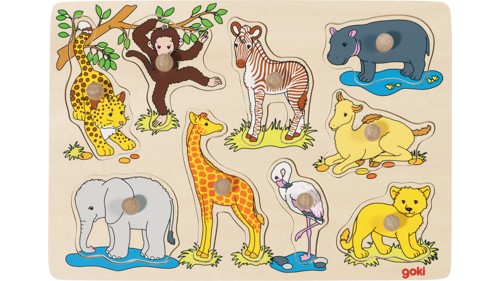 GOKI - African baby animals, Lift out puzzle - (57829), bild 3