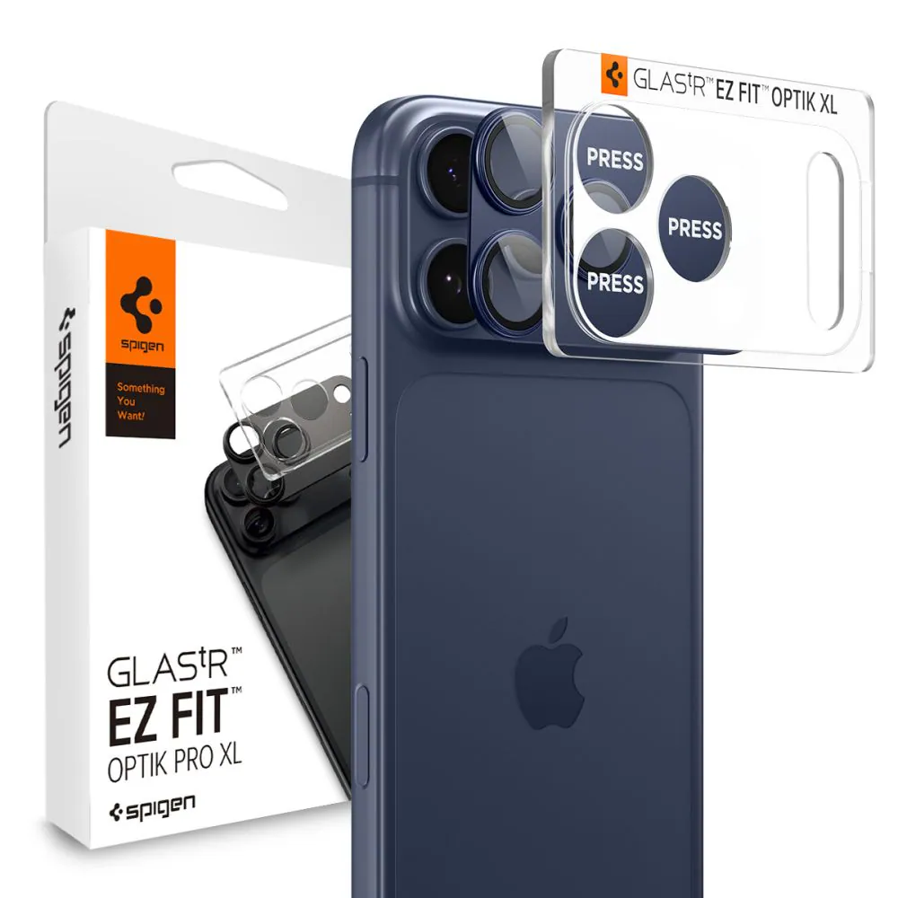 Spigen Optik Pro XL kameraglas för iPhone 17 Pro Max – marinblått