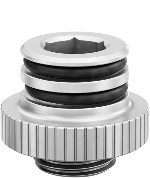 EK-Quantum Torque Push-In Adapter M 7 - Satin Titanium