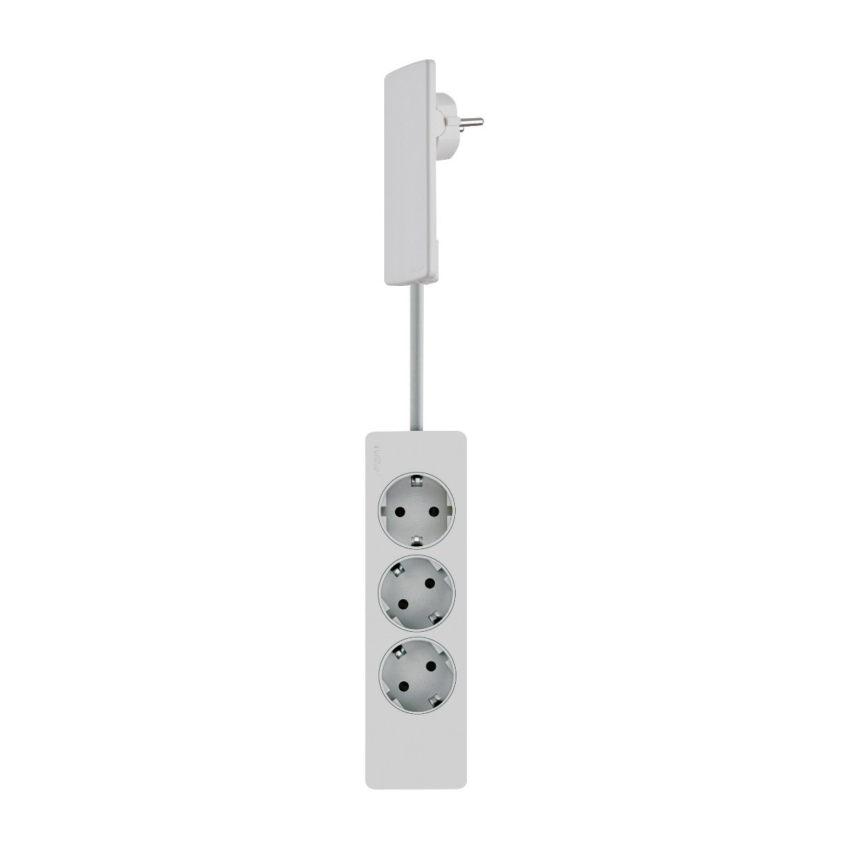 EVOline Plug 3 uttag grendosa 1,5 M, vit