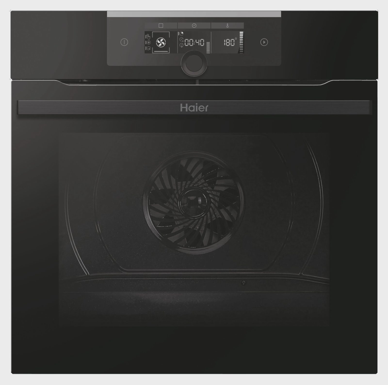 Haier I-Turn Series 2 HWO60SM2F3BH - Ugn - inbyggd - fördjupning - bredd: 56 cm - djup: 56.1 cm - höjd: 59 cm - med självrengöring - Klass A+ - svart