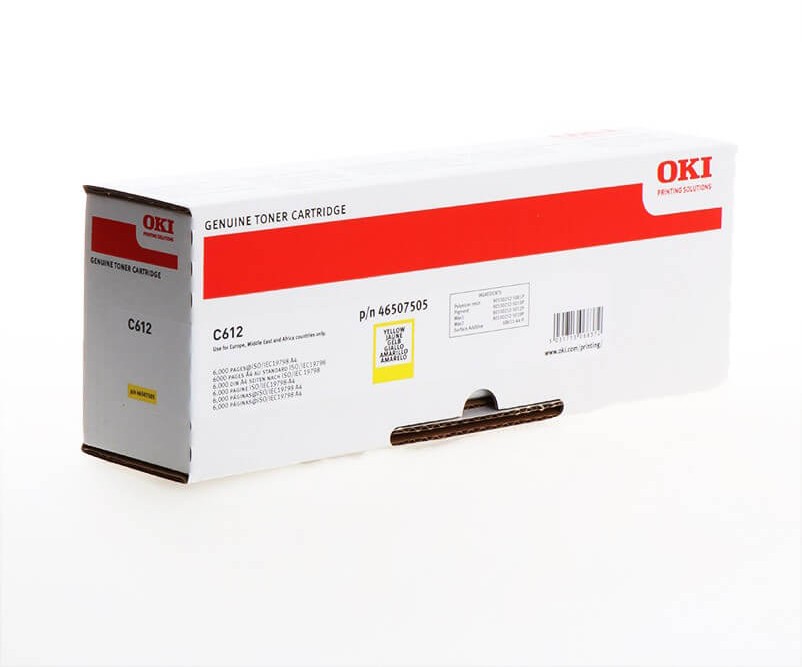 OKI C612, 6000 sidor, Gul, bild 3