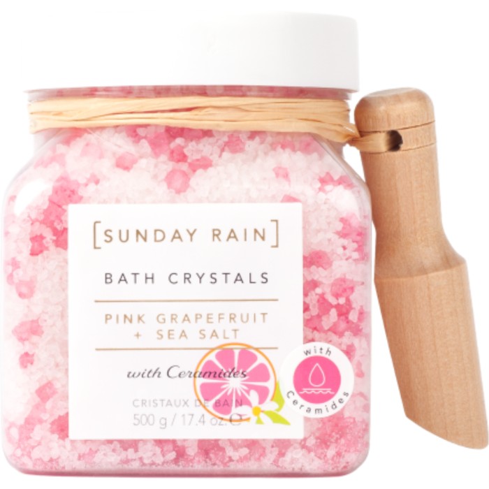 Sunday Rain Pink Grapefruit & Sea Salt Bath Crystals 500g