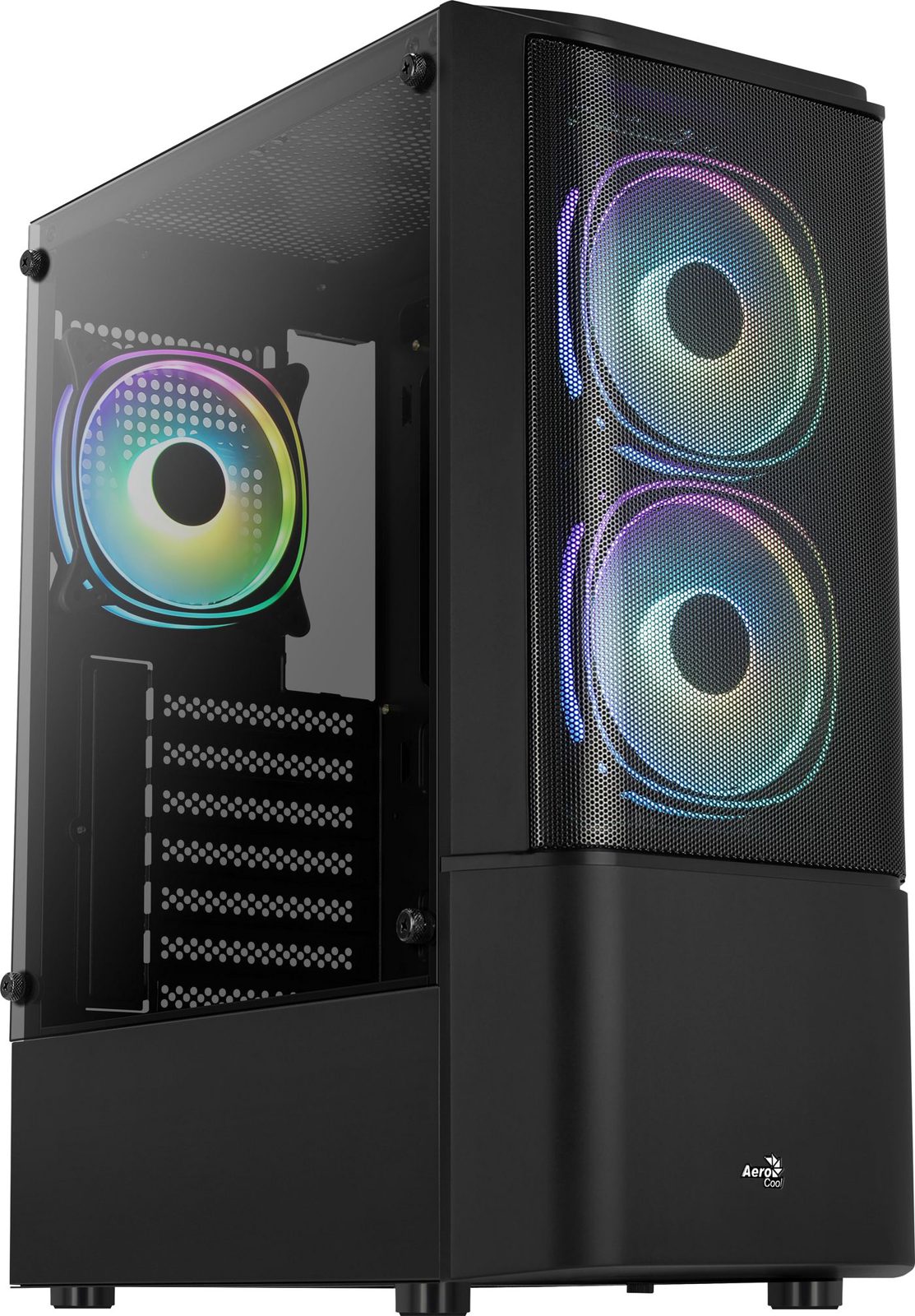 Aerocool Quantum Mesh v3 Black, ATX, RGB - Svart, bild 3