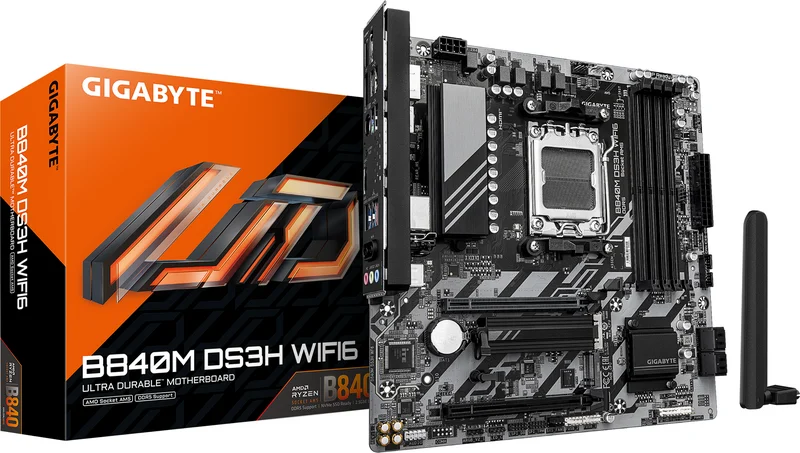 Gigabyte B840M DS3H WIFI6 mATX AM5, bild 2