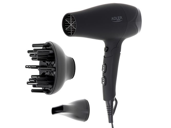 Adler AD 2267 hårtork 2100 W 3 temperaturlägen diffusor, svart