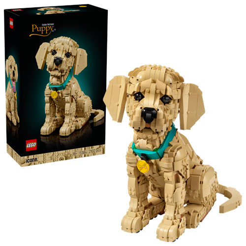 LEGO Icons Golden retriever-valp 11384