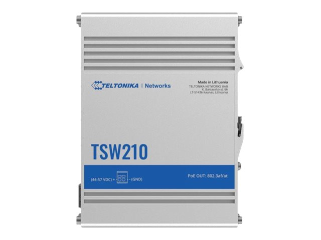 Teltonika TSW210 - Switch - industriell - ohanterad - 8 x 10/100/1000 + 2 x SFP - DIN-skenmonterbar, bordsmonterbar