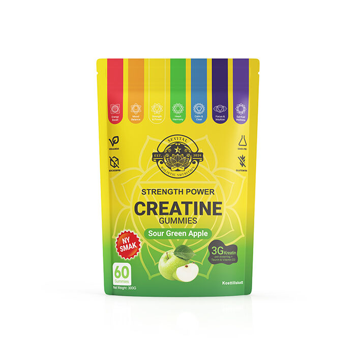 Sevital Kreatin Gummies Sour Green Apple 60 st
