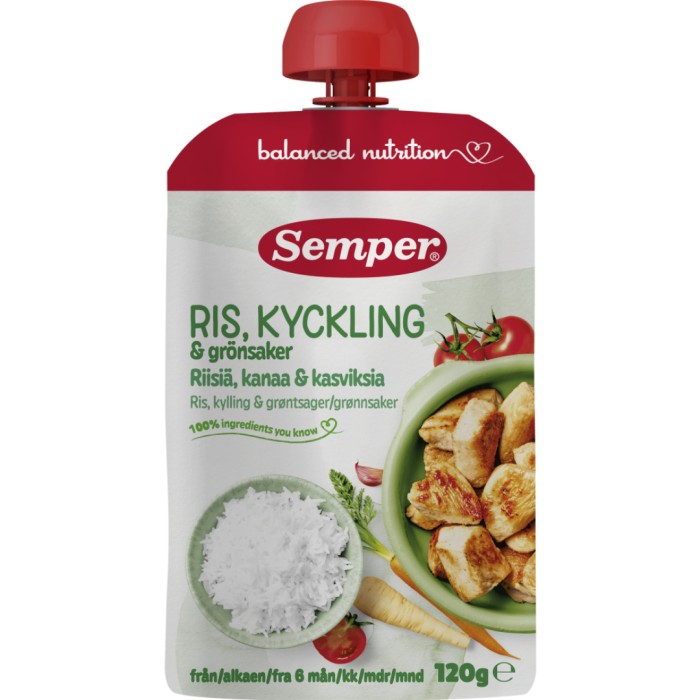 Klämmis Ris, Kyckling & grönsaker 6 m