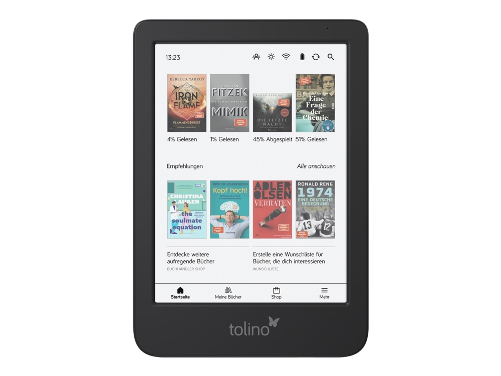 Tolino Shine Color - eBook-läsare - 16 GB - 6 färg/monokrom (dubbla lager) E Ink Kaleido 3 (1072 x 1448) - pekskärm - Wi-Fi 5, Bluetooth
